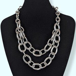 Talbots 2-Strand Chain Statement Necklace